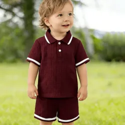 CONJUNTO 2 PZS PARA NIÑO	ROJO VINO CO-01