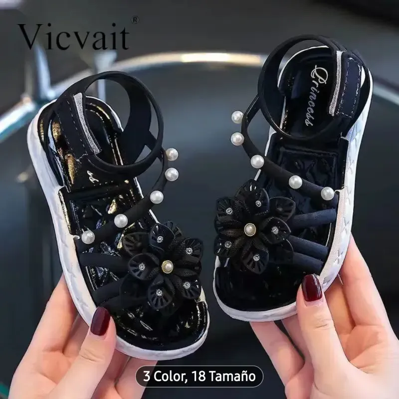 SANDALIA NIÑA	NEGRA VICVAIT 19082