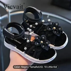 SANDALIA NIÑA	NEGRA VICVAIT 19082