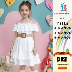 VESTIDO PARA NIÑA	BLANCO VA-01