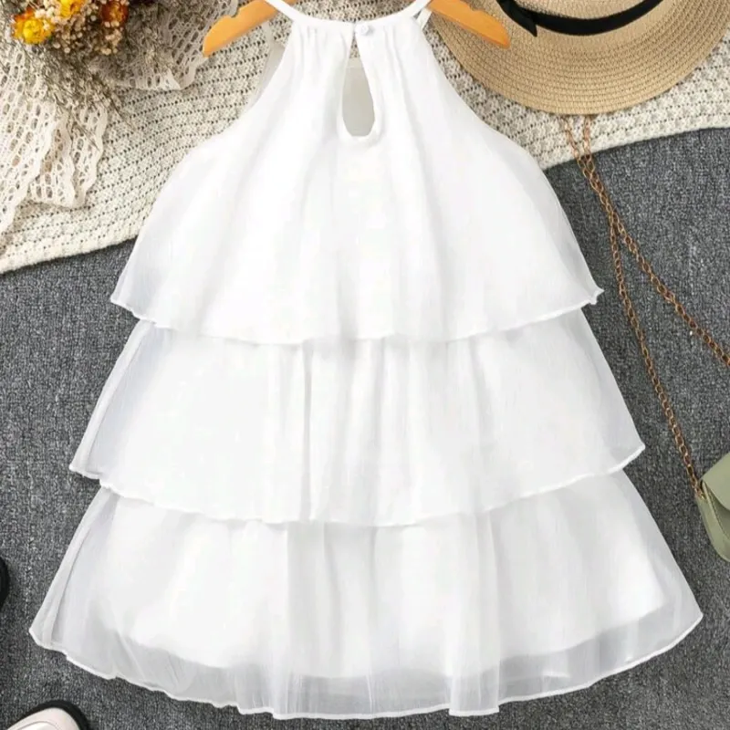 VESTIDO PARA NIÑA	BLANCO, VARIOS NIVELES VA-26