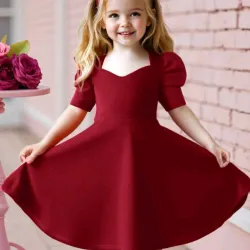 VESTIDO PARA NIÑA	BURDEOS MAGAS VA-18