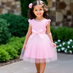 VESTIDO PARA NIÑA	ROSA, 