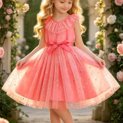 VESTIDO PARA NIÑA	ROSADO SANDIA CUELLO V VA-07