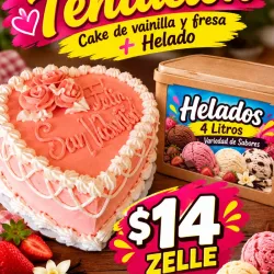Combo cake +helado