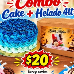 Combo de cake + helado