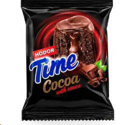 Panquesito de chocolate relleno de bombon