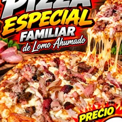 Pizza de lomo ahumado