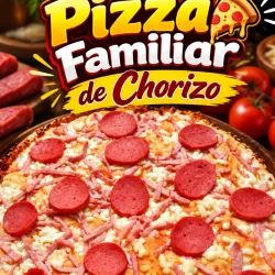 Pizza familiar de chorizo