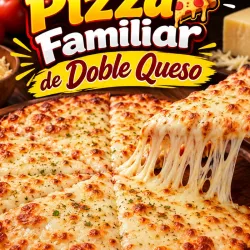 Pizza familiar de doble queso
