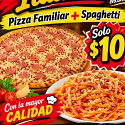 Pizza y espaguetis