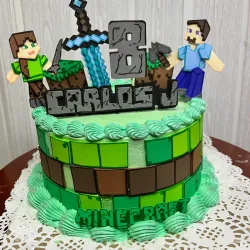 Cake temática de Minecraft 