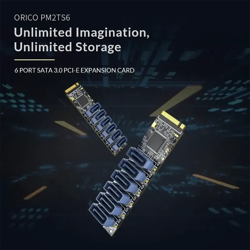 Adaptador M.2 NVMe a 6x SATA 6Gb/s PCIe 3.0 (2280)