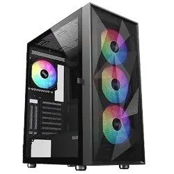 Chasis Gaming SAMA Neview 3509 ARGB con 4 Ventiladores y Soporte GPU Vertical