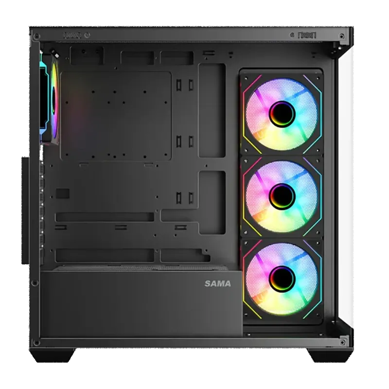 Chasis Gaming SAMA Neview SV01 Panorámico 270° ARGB con 4 Ventiladores