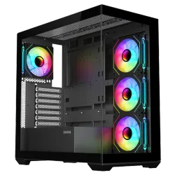 Chasis Gaming SAMA Neview SV01 Panorámico 270° ARGB con 4 Ventiladores