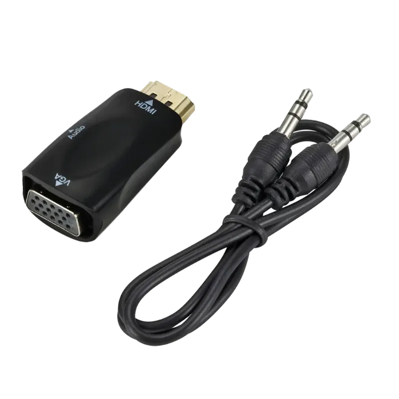 Convertidor HDMI a VGA + Audio 1080p Unidireccional