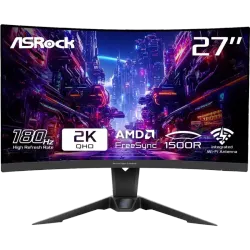 Monitor Gaming ASRock PG27QRT2A 27" Curvo QHD 2K VA 180Hz FreeSync Premium