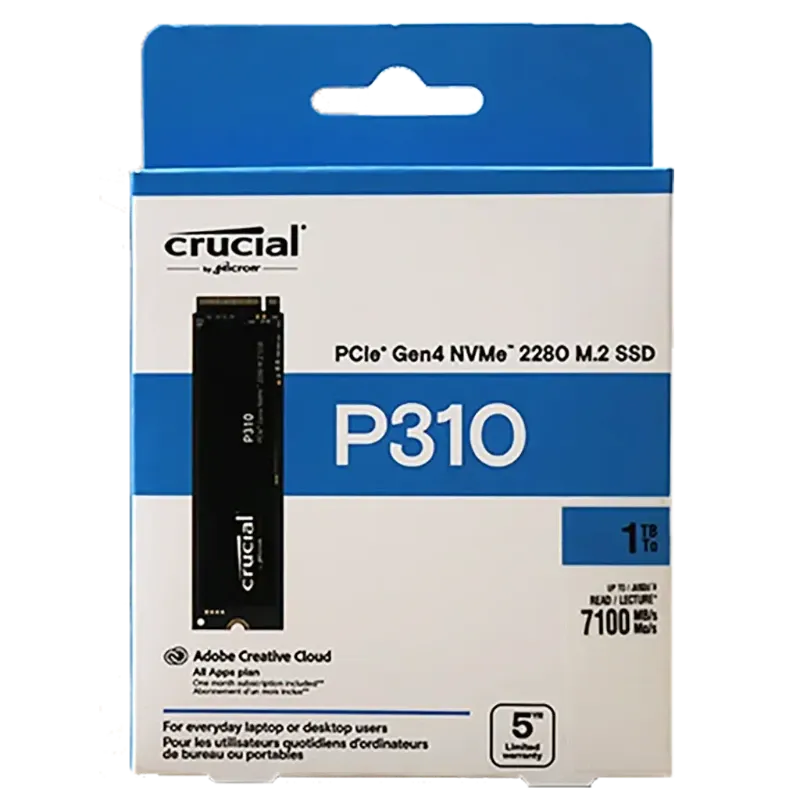SSD M.2 NVMe Crucial P310 1TB PCIe 4.0 2280