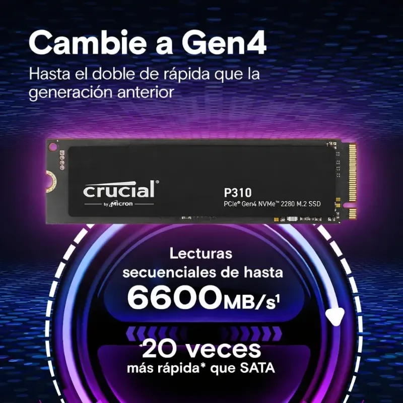 SSD M.2 NVMe Crucial P310 500GB PCIe 4.0 2280