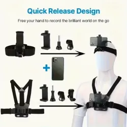 Kit de Cámara Deportiva 6piezas: Compatible con for gopro/Teléfono/Osmo y otras cámaras