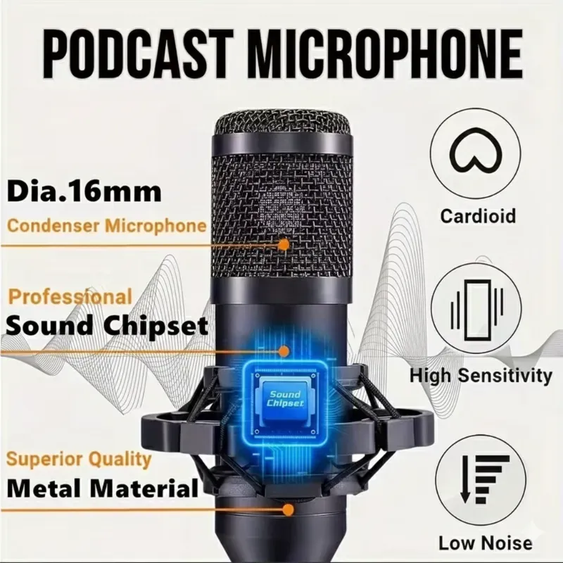 🎙 Micrófono HD BM800 con Controlador de Sonido Externo – Tu Voz, Tu Estilo 🎧