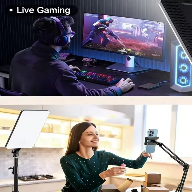 Panel de Luz LED 11” Profesional con Trípode 1.6m | Iluminación Ajustable 2700K–6500K para Fotografía y Video