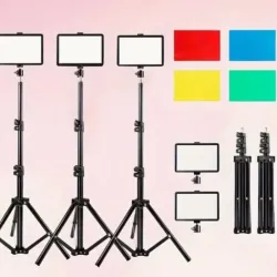  Panel de luz LED para fotografía y vídeo, Kit de lámpara de estudio fotografico 1.10M