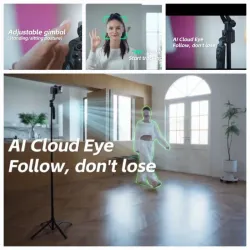 Trípode Inteligente C12 1.8M con Seguimiento Automático 360° y Control Remoto