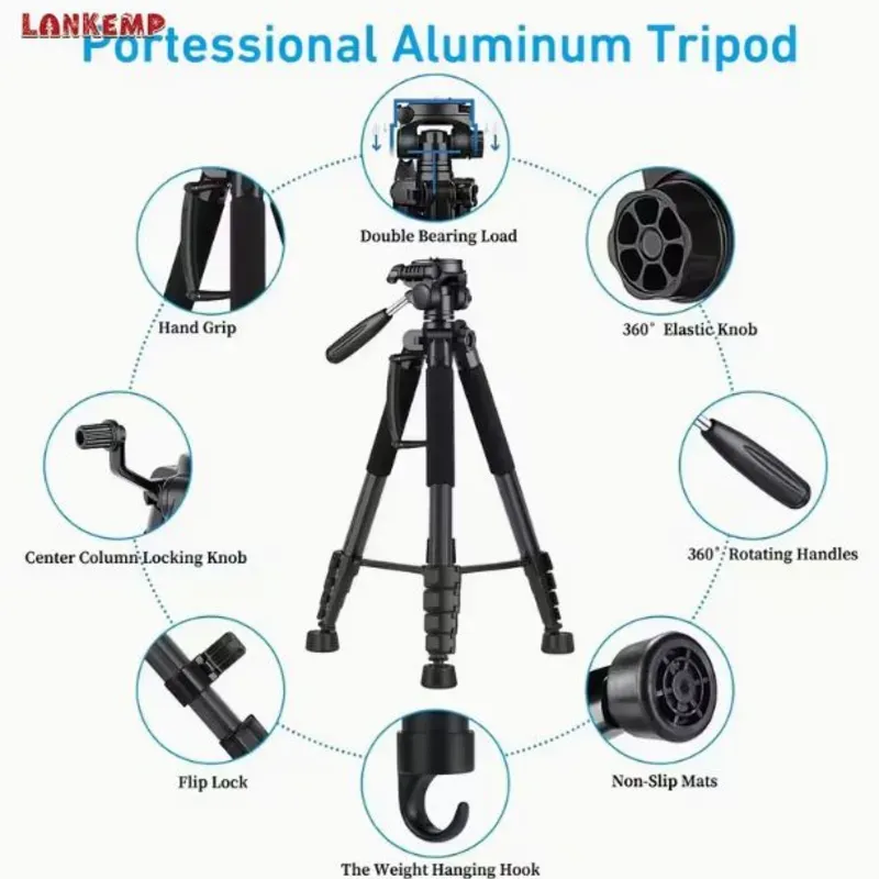  Trípode LANKEMP de Aluminio, Soporte Profesional Resistente