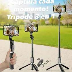  Trípode y Palo selfi 2 en 1 altura 1.10M de altura