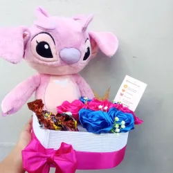 Caja con peluche