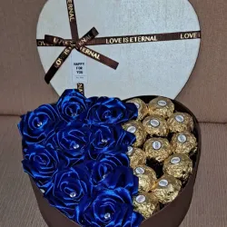 Caja de Flores con bombones 