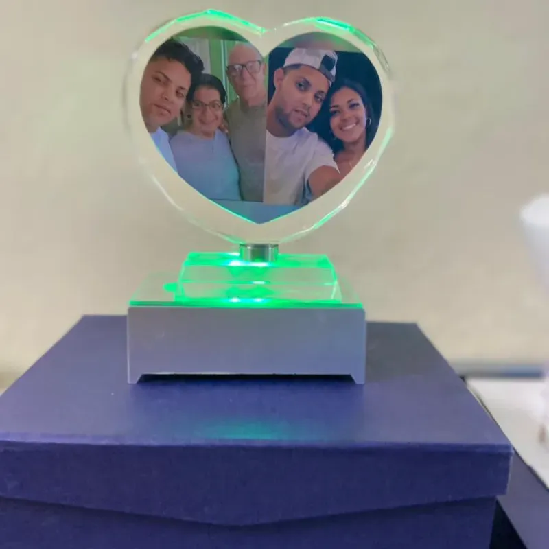 Lámparas personalizadas en forma de corazón 