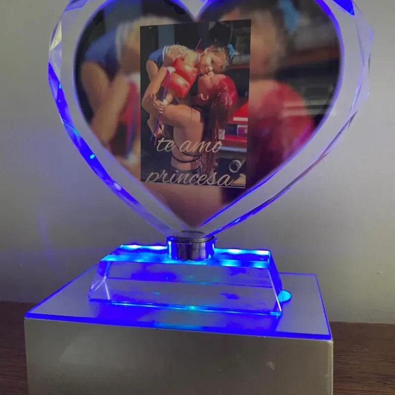 Lámparas personalizadas en forma de corazón 