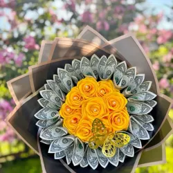 Ramos bullones con billetes 