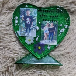 Porta retrato en forma de corazon
