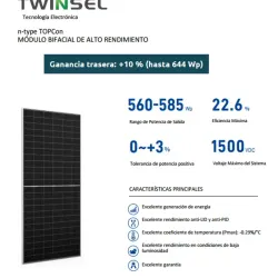 Panel solar Twinsel 644 Watts