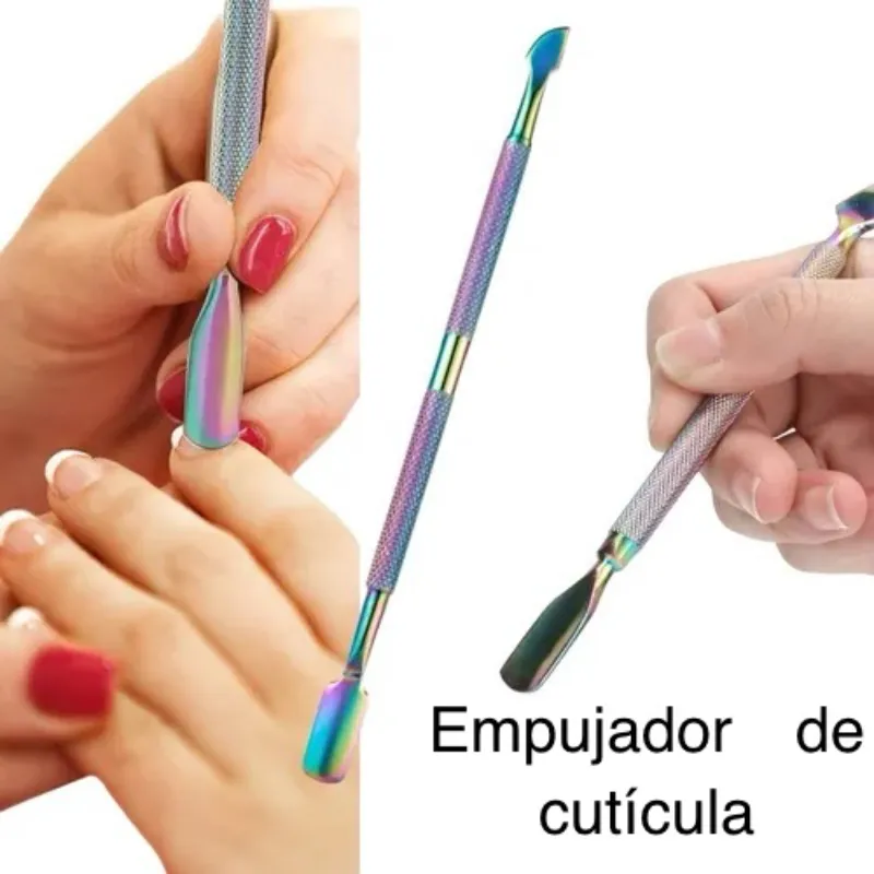 Empujador de cutícula camaleón 