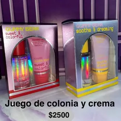 Juego de colonia y crema de piel 