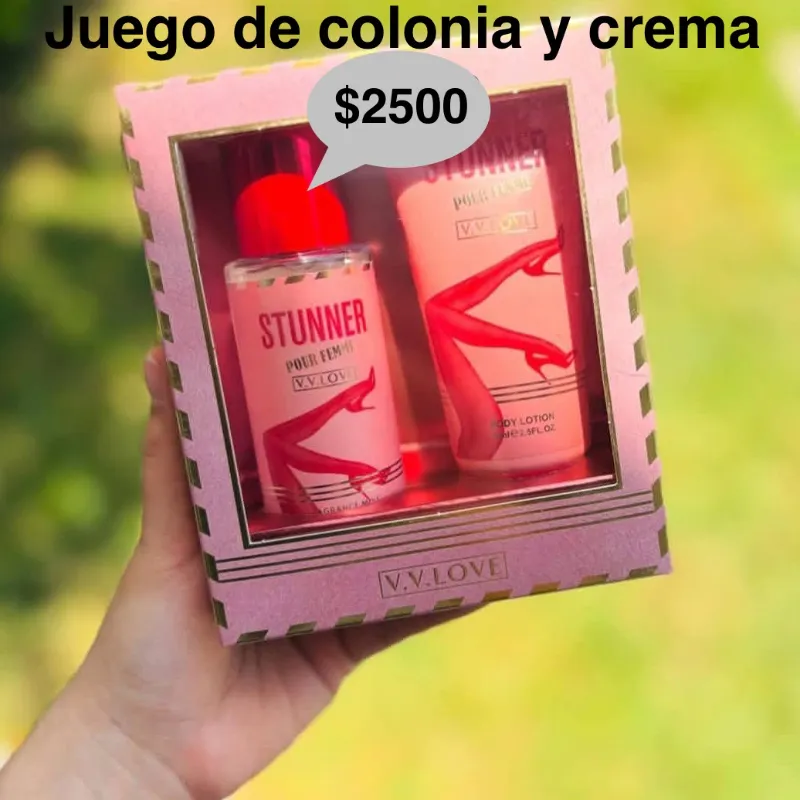 Juego de colonia y crema de piel 