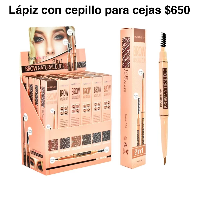 Lápiz y cepillo de cejas 