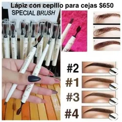Lápiz y cepillo de cejas 