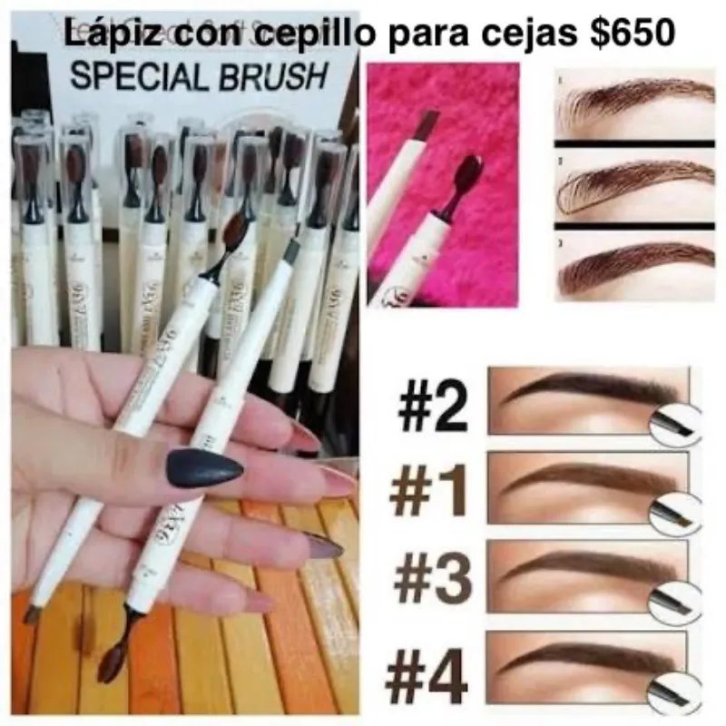 Lápiz y cepillo de cejas 