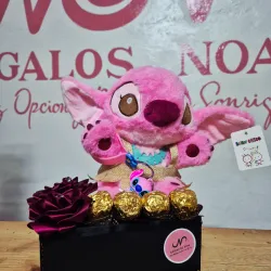 Caja con peluche