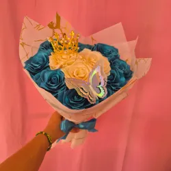 Ramo corazon azul