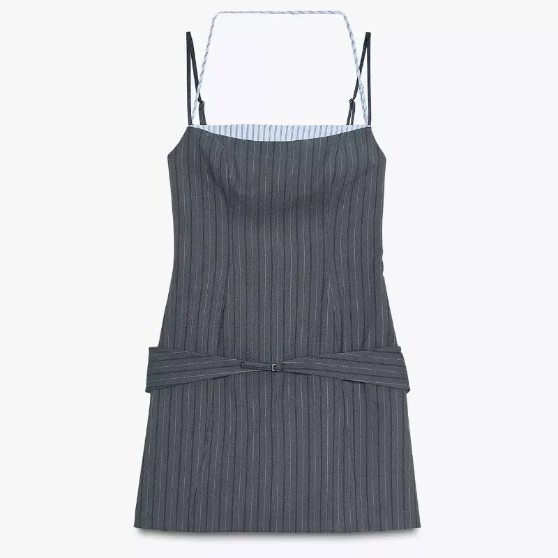 Vestido Raya combinado Zara