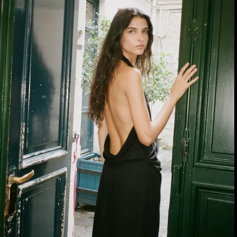 Vestido drapeado Zara