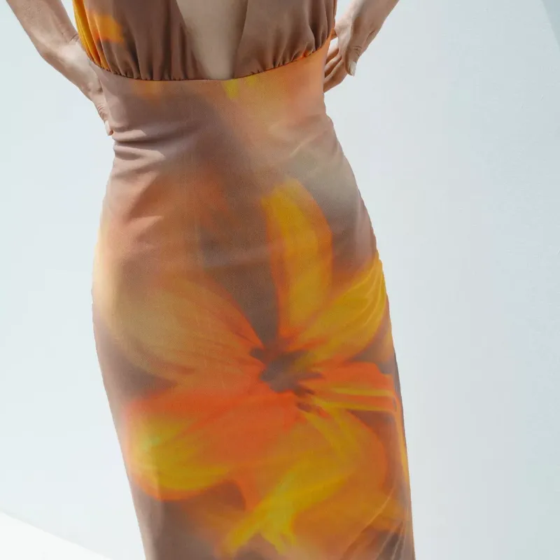 Vestido Estampado Zara