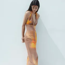 Vestido Estampado Zara